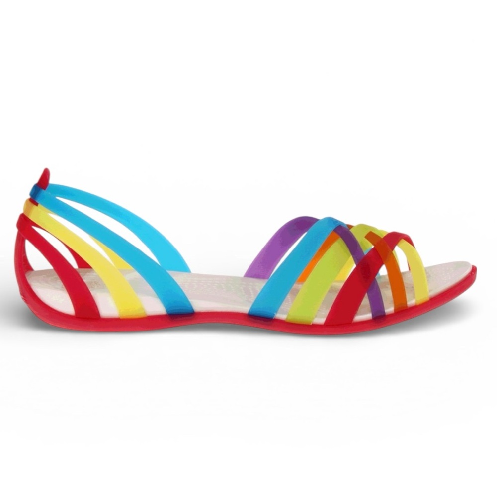 Crocs Multi Color Strappy Flats - Picture 2 of 13